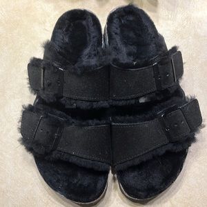 Birkenstock Genuine Shearling Lined, black, size 39/8
